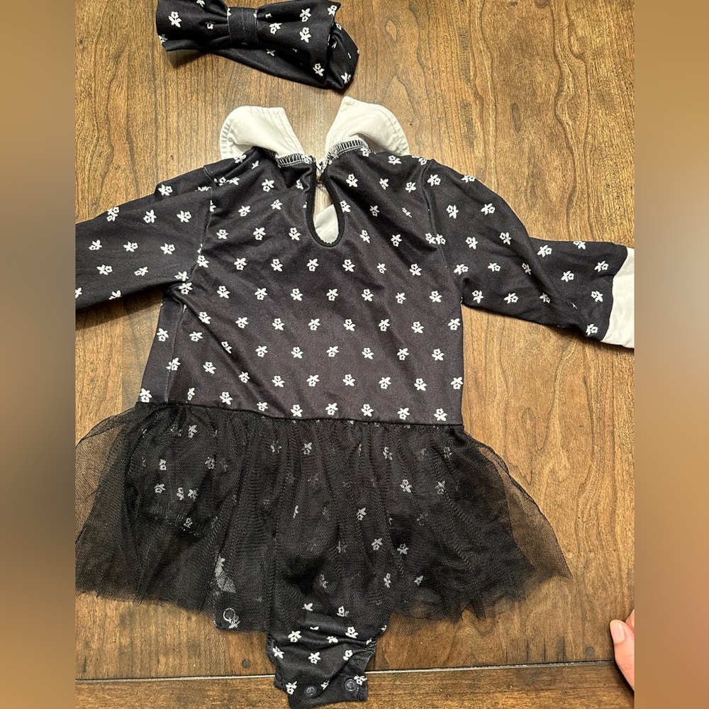 Infant girl Wednesday Adam’s costume / gothic baby